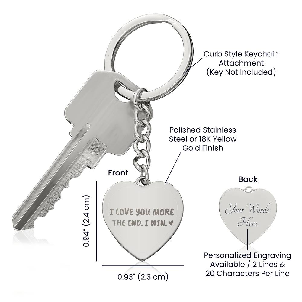 I love you more keychain--heart GS1107