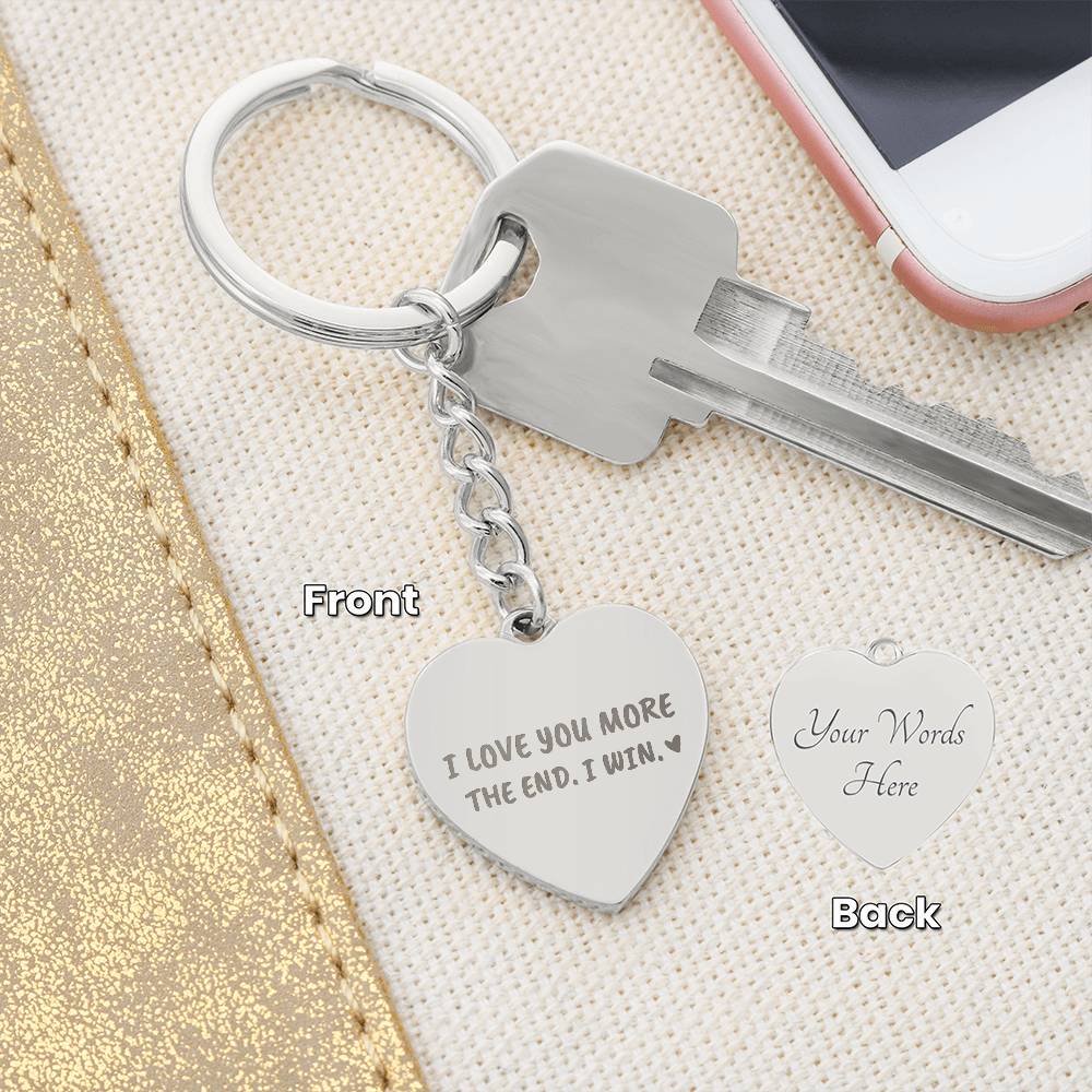 I love you more keychain--heart GS1107