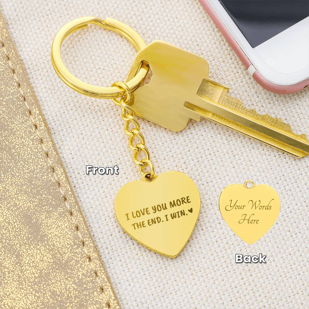 I love you more keychain--heart GS1107