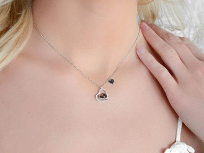 Dear Mommy, I Love You So Much -- Baby Feet Heart Necklace GS4102