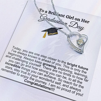 To A Brilliant Girl On Her Graduation, Reach For The Stars--Forever Love Necklace GS1301