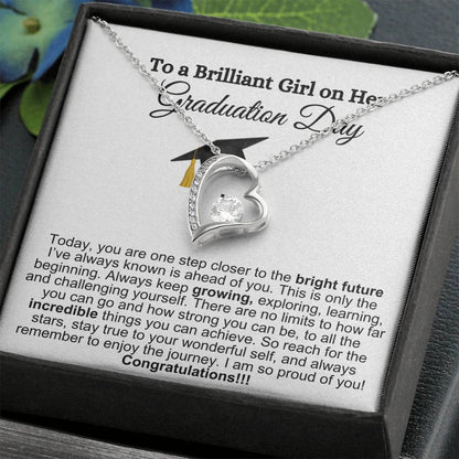 To A Brilliant Girl On Her Graduation, Reach For The Stars--Forever Love Necklace GS1301