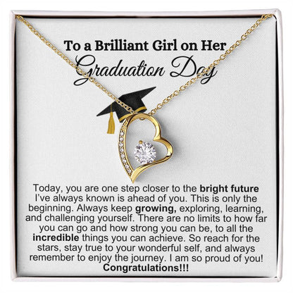 To A Brilliant Girl On Her Graduation, Reach For The Stars--Forever Love Necklace GS1301