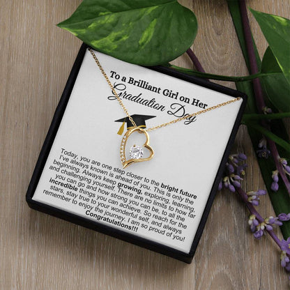 To A Brilliant Girl On Her Graduation, Reach For The Stars--Forever Love Necklace GS1301